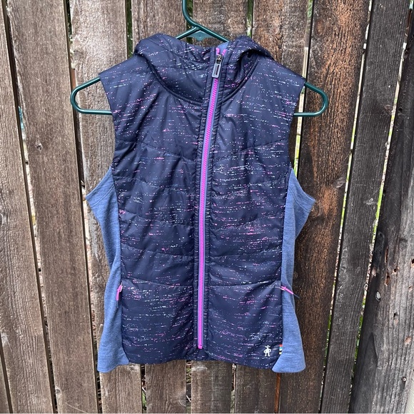 Smartwool Wm’s Smartloft 60 Merino Lined Hoodie Vest Sz XS - Picture 3 of 16